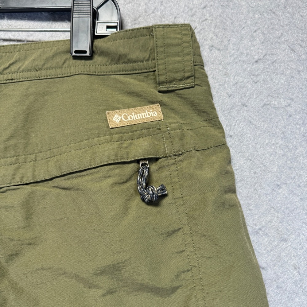 Columbia Men's Olive Cargo Shorts Extra Large 38X10 Outdoor Hiking Zip Pockets - Picture 3 of 7